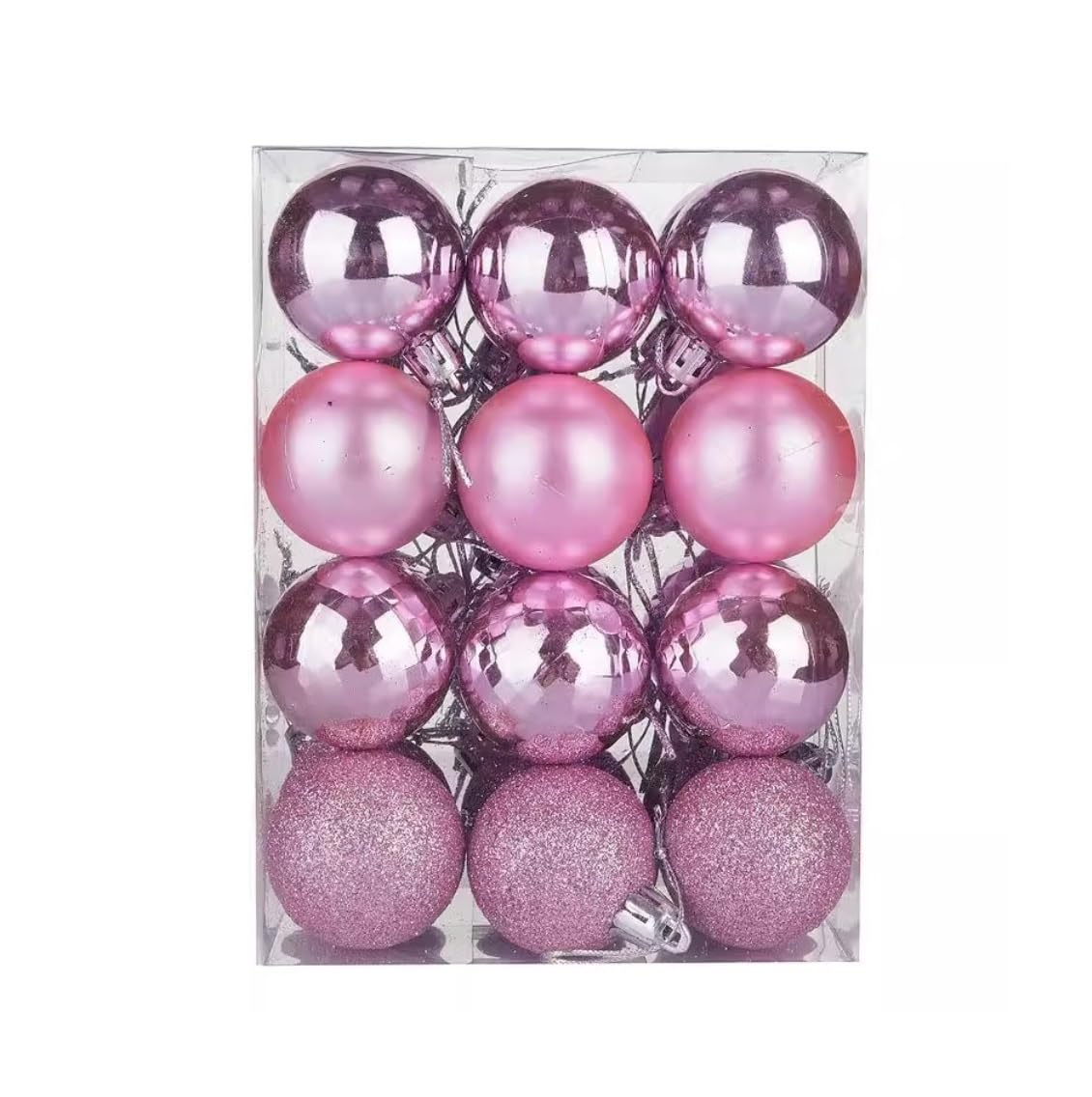 Weihnachtskugel-Dekorationsset, Weihnachtskugel-Ornamente, 24-teilig, Weihnachtskugeln, Weihnachtsschmuck, Weihnachtsbaumschmuck, Hängende Kugeln für Feiertage, Hochzeitsfeiern, Weihnachtskugeln (F