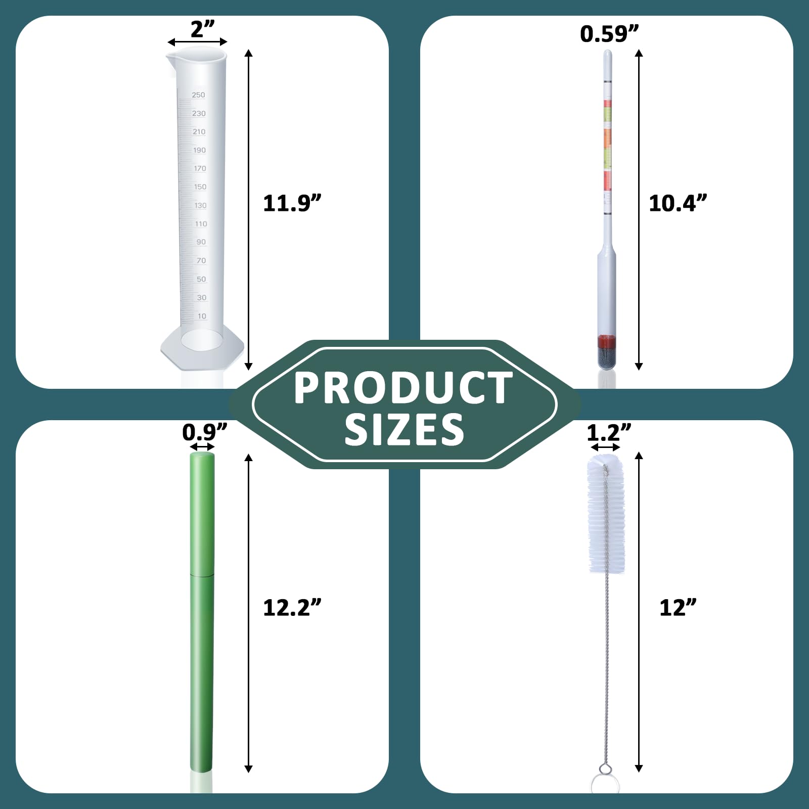 Fenteer Hydromètre Triple échelle Avec Pot De Mesure ABV, Brix Et Kit De Test De Gravite Pour Brassage Maison Fabrication De Vin Hydrometre Cylindre Fenteer Hydromètre Triple échelle Avec Pot De Mesure ABV, Brix Et Kit De Test De Gravite Pour Brassage Maison Fabrication De Vin Hydrometre Cylindre