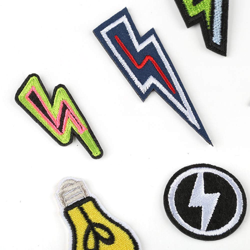 Bliksem Schicht Donder Strijk Patch Neon Bliksem Schicht Donder Strijk Patch Neon