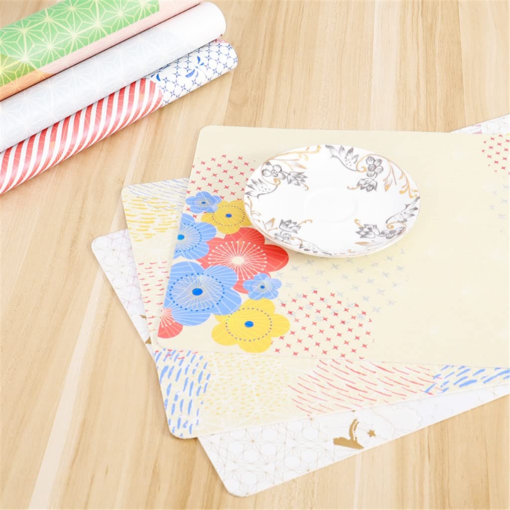 6 Pcs Napperon en Cuir Restaurant Style Japonais Tapis de Table Vaisselle Pad Accessoire de Cuisine (Color : F) HGCHH