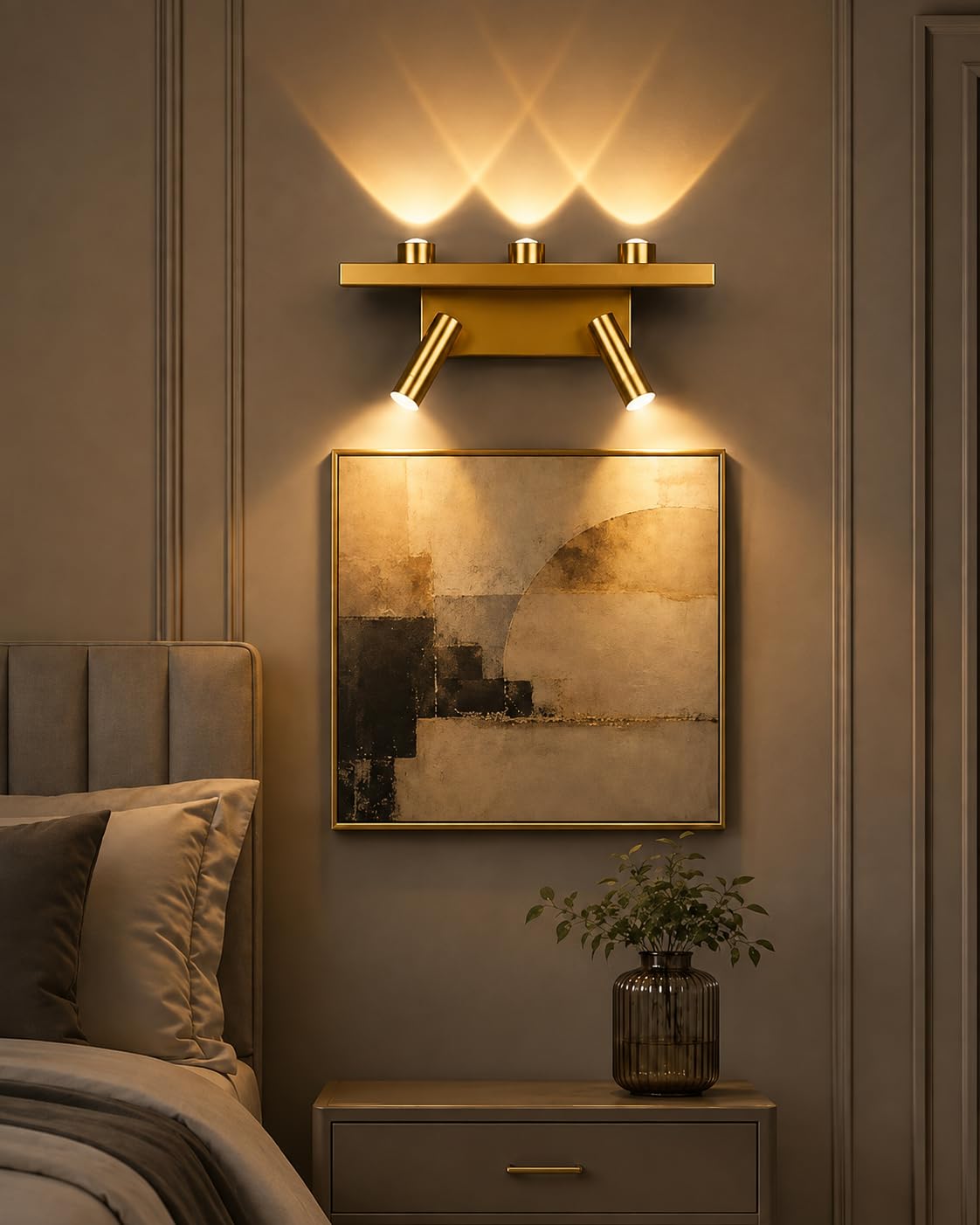FILLISKA LED Mirror Light - Gold Finish -8