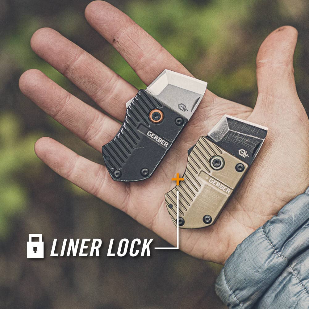 Mini Coltello Tascabile Gerber, Keynote, con Clip Per Cintura e Anello Portachiavi Staccabile, Lunghezza Lama: 2,2 Cm, Acciaio 5Cr15Mov, Manico in Alluminio, 31-003792