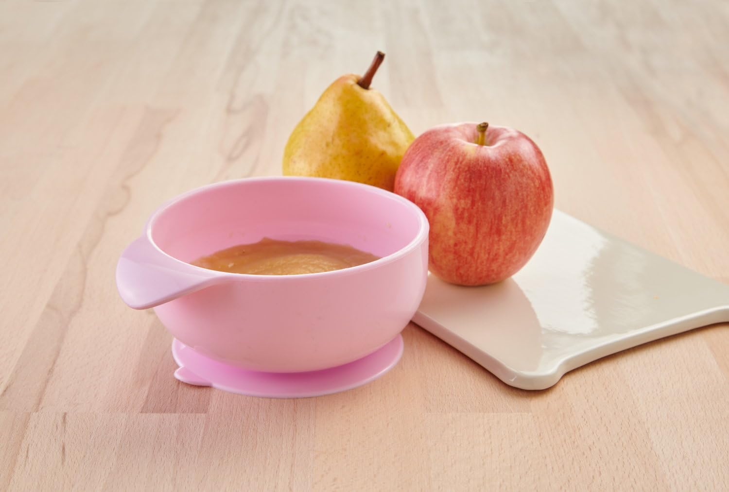 Chicco Set Pappa Silicone Easy Start, Set Pappa Bambino Antiscivolo, Senza BPA, Set Svezzamento 3 Pezzi Composto Da Bavaglino Rigido Easy Roll, Ciotola Easy Con Ventosa e Cucchiaino, 6M+, Rosa