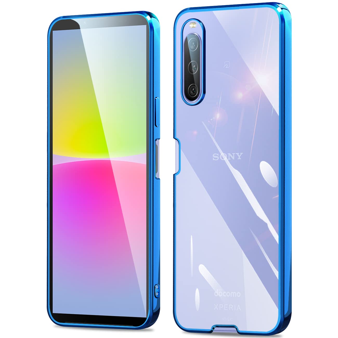 Amazon.co.jp: Xperia 10 IV ケース クリア 青 エスクペリア10iv SO 