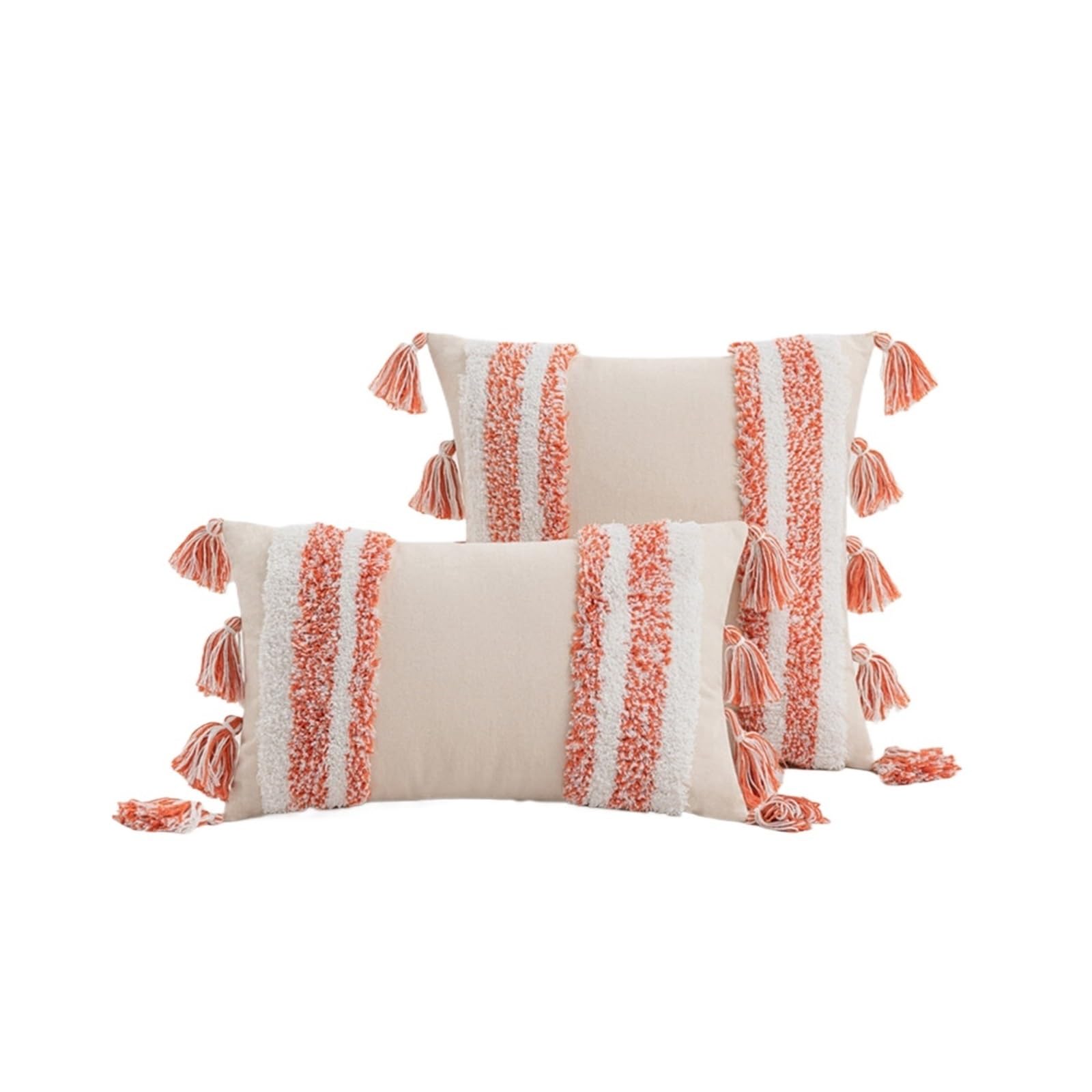 Housse de coussin touffetée 30x50cm aux finitions textiles premium