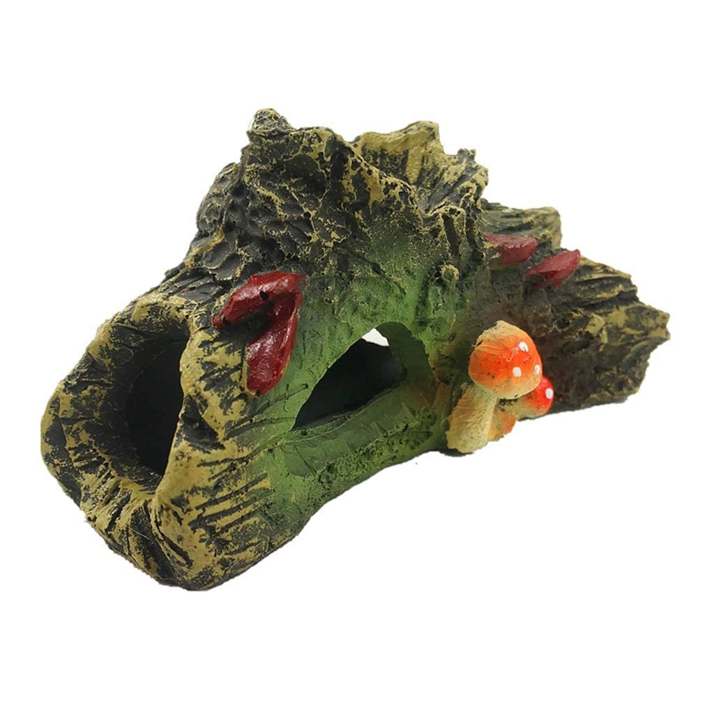 Escondite de Agujeros para árboles, paisajismo de acuarios, decoración de hábitat, escondites de Peces, lagartos y Tortugas, Accesorios para Cajas de Cuevas de Reptiles