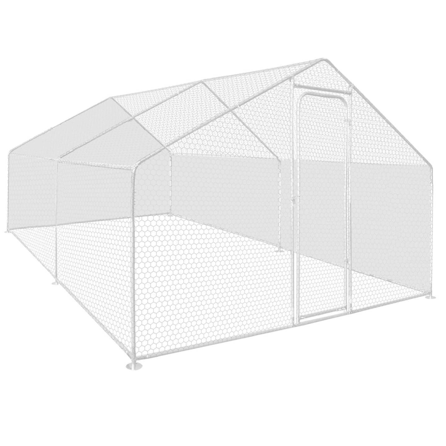Lona impermeable blanca 150 GR para corrales de gallineros 1 trasera 2 lados