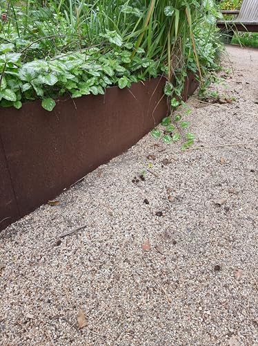 14 cm hoch Rasenkante Stahl Edelrost Mähkante Metall Beeteinfassung 1...