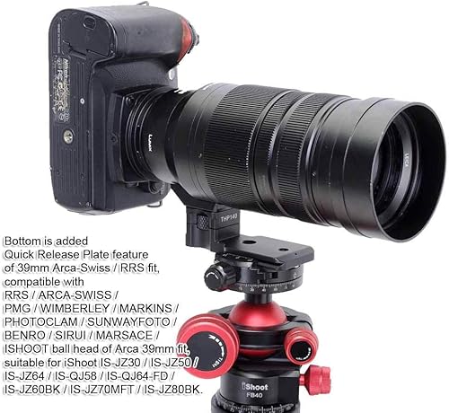 Miniatura 6 de Soporte de metal para lentes de soporte, soporte de trípode para base de anillo compatible con Panasonic Leica DG Vario-Elmar 3.937-15.748 in f4-6.3