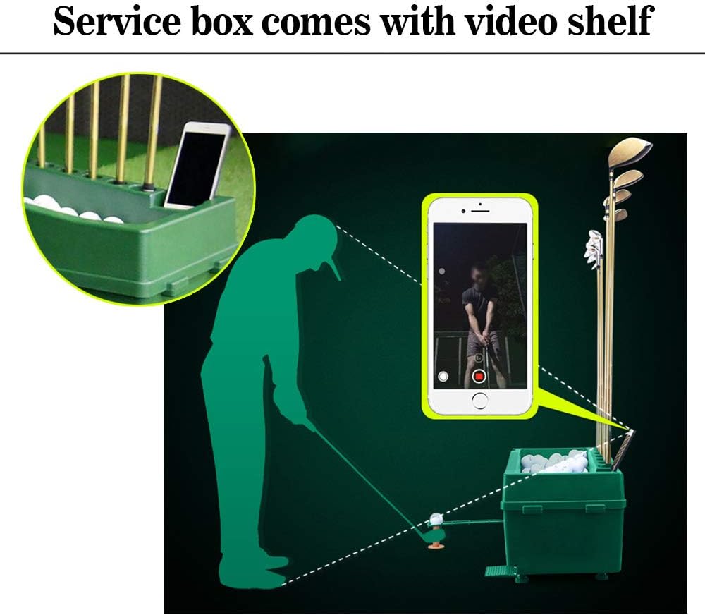 ZXMOTO Golf Ball Dispenser,Golf Tee Machine Powerless Automatic Tee Up Machine No Electricity Required Green