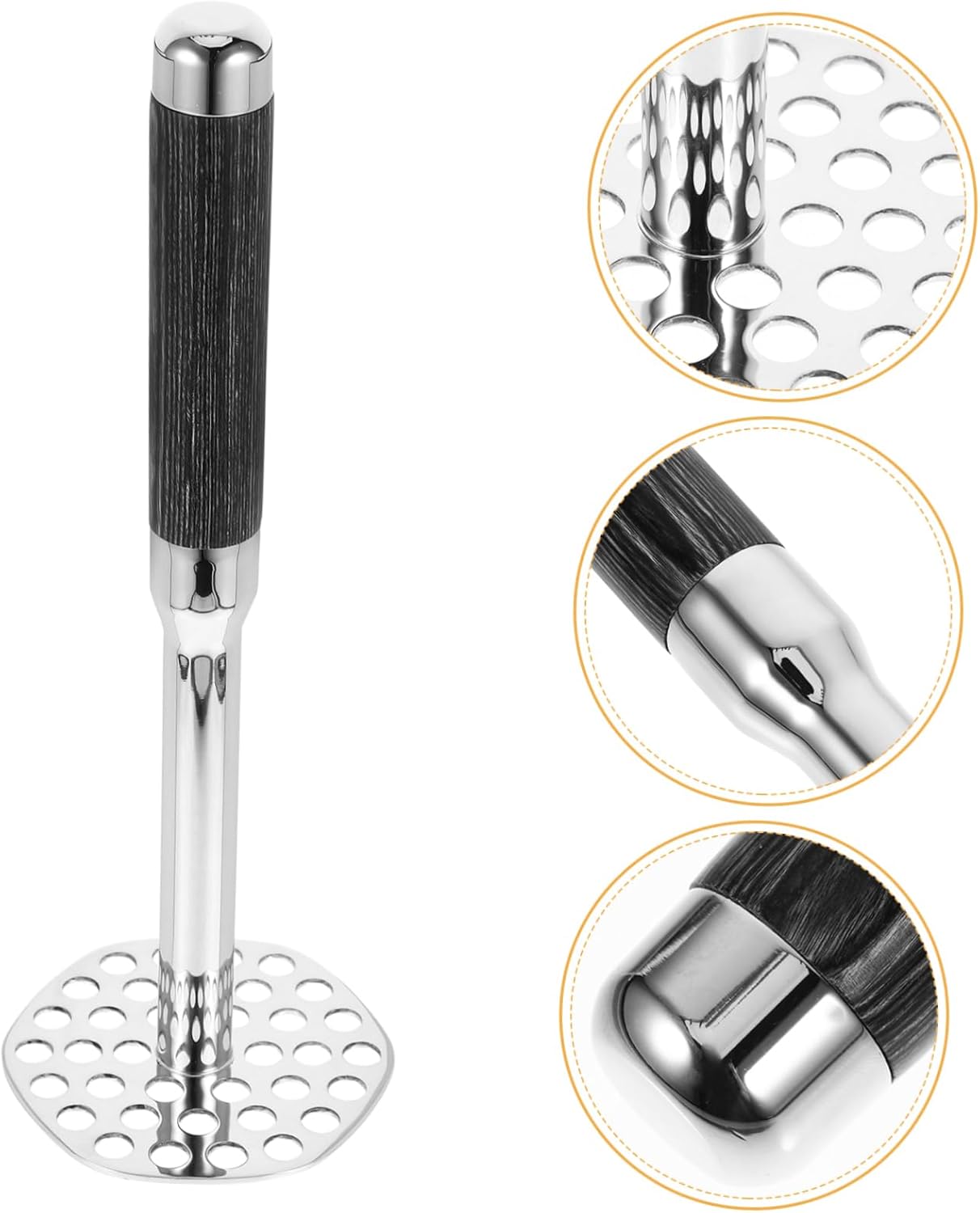 COLLBATH Stainless Steel Potato Masher Handheld Tool for Effortless Mashing of Potatoes Vegetables and Fruits for Home and Commercial Use