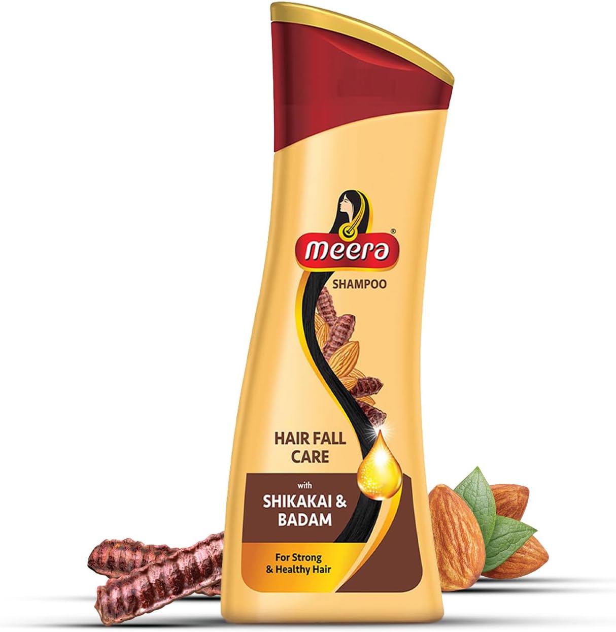 Meera Hairfall Care Shampoo, Brown, Shikakai, 180 Ml