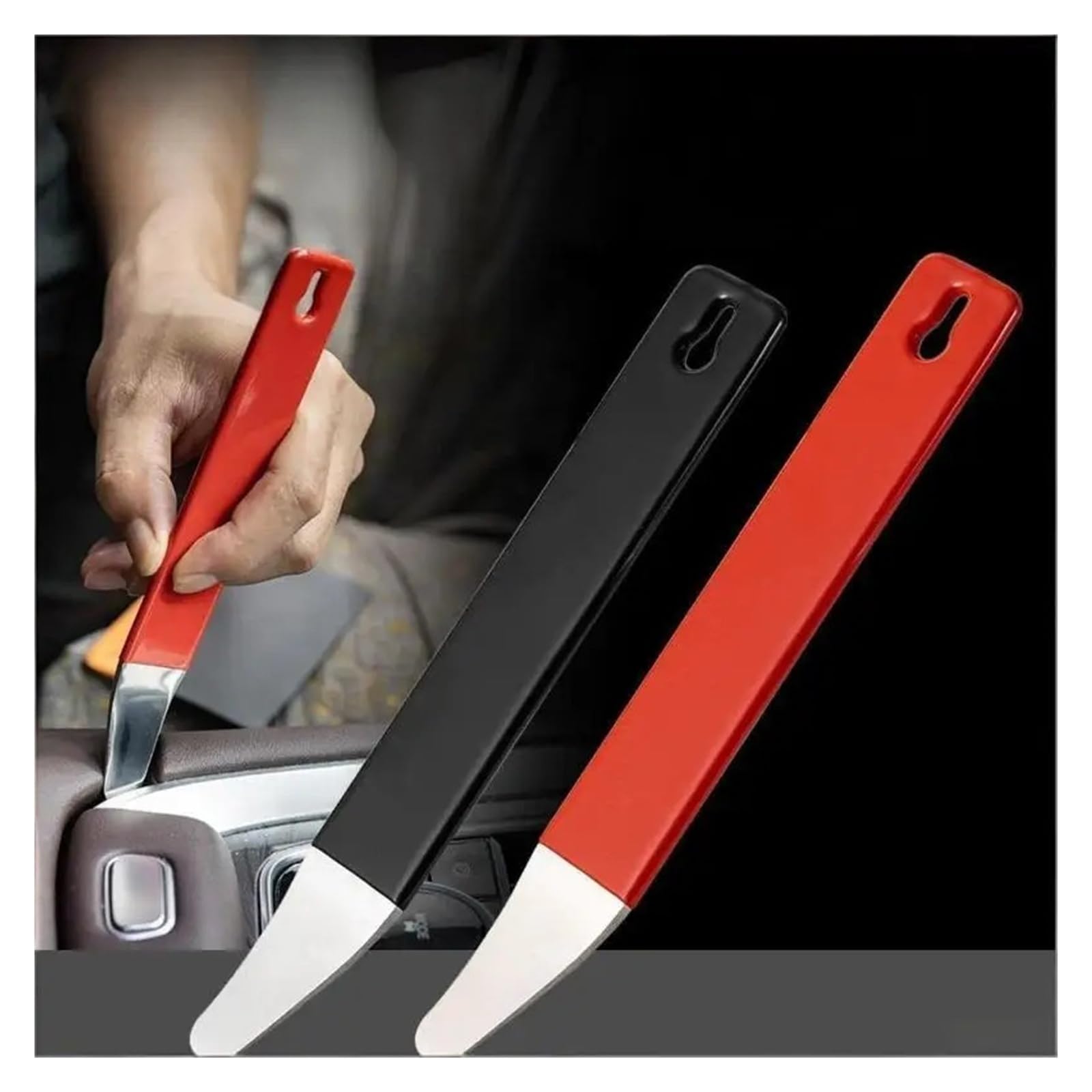 Car Trim Removal Pry Tool Door Panel Audio Fastener Driver Set (czerwony)