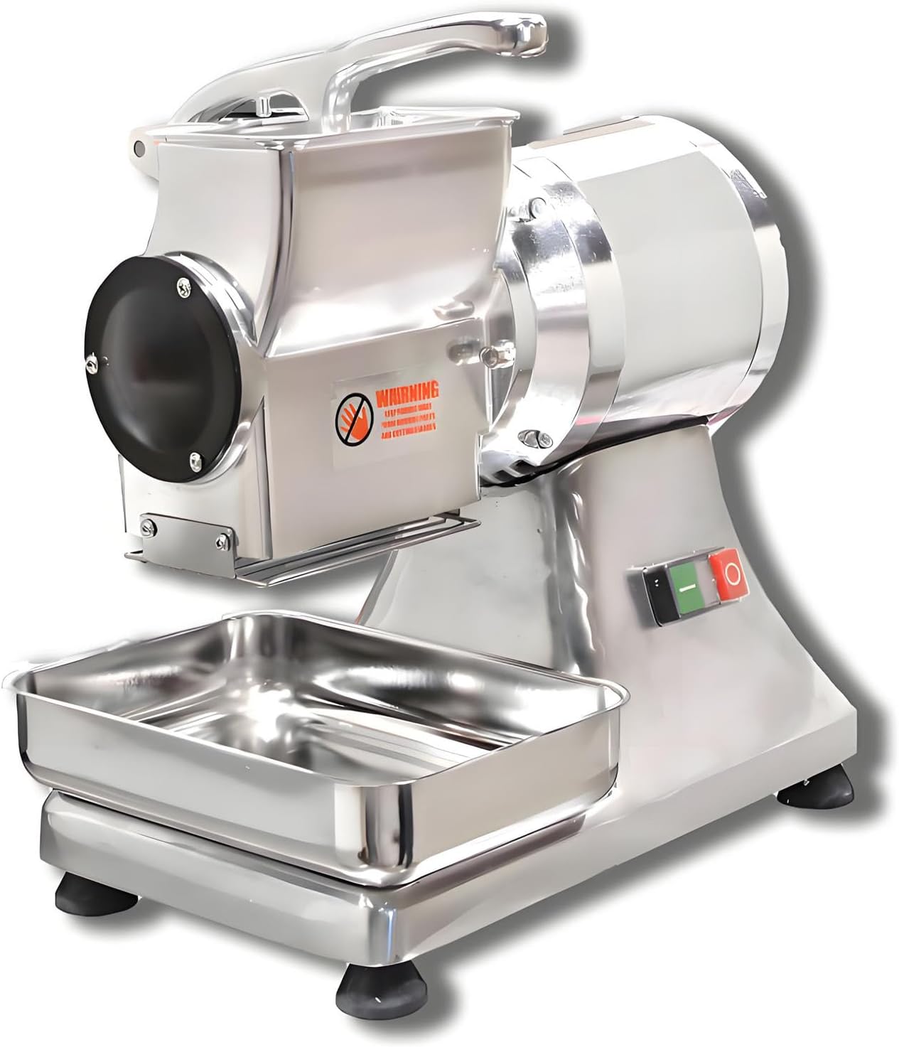 550W Electric Cheese Graters Machine, Commercial Cheese Slicer Grater Grinde,stainless steel, for Cheese Butter Cheese Bread Bran, 40kg/hour, Enlarged Inlet and Outlet