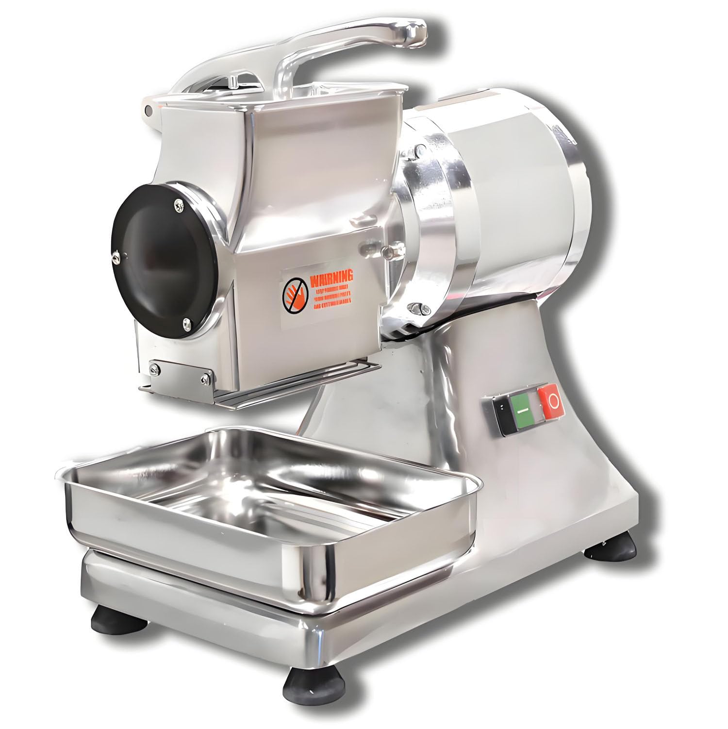 BOOZXCV 550W Electric Cheese Graters Machine, Commercial Cheese Slicer Grater Grinde,stainless steel, for Cheese Butter Cheese Bread Bran, 40kg/hour, Enlarged Inlet and Outlet