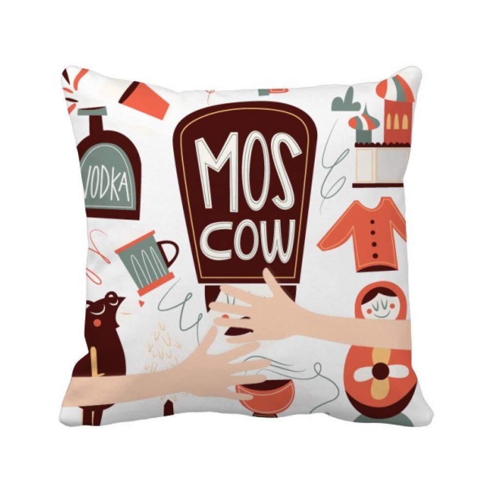 Matreshkas Russie ours brun coussin de couvrir et taie décoration maison