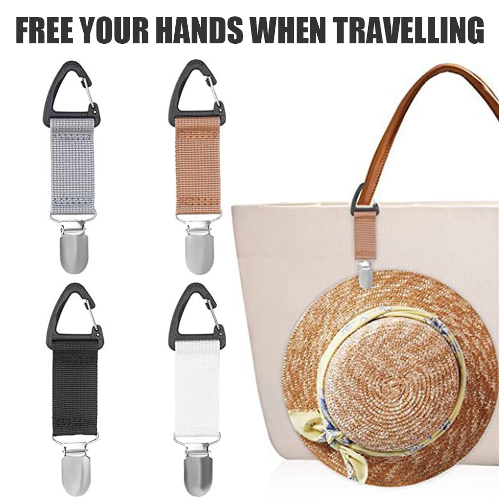 4 Clip Multiuso Per Cappello E Sciarpa - Organizzatore Da Zaino Per Viaggi E Outdoor - Foto 9