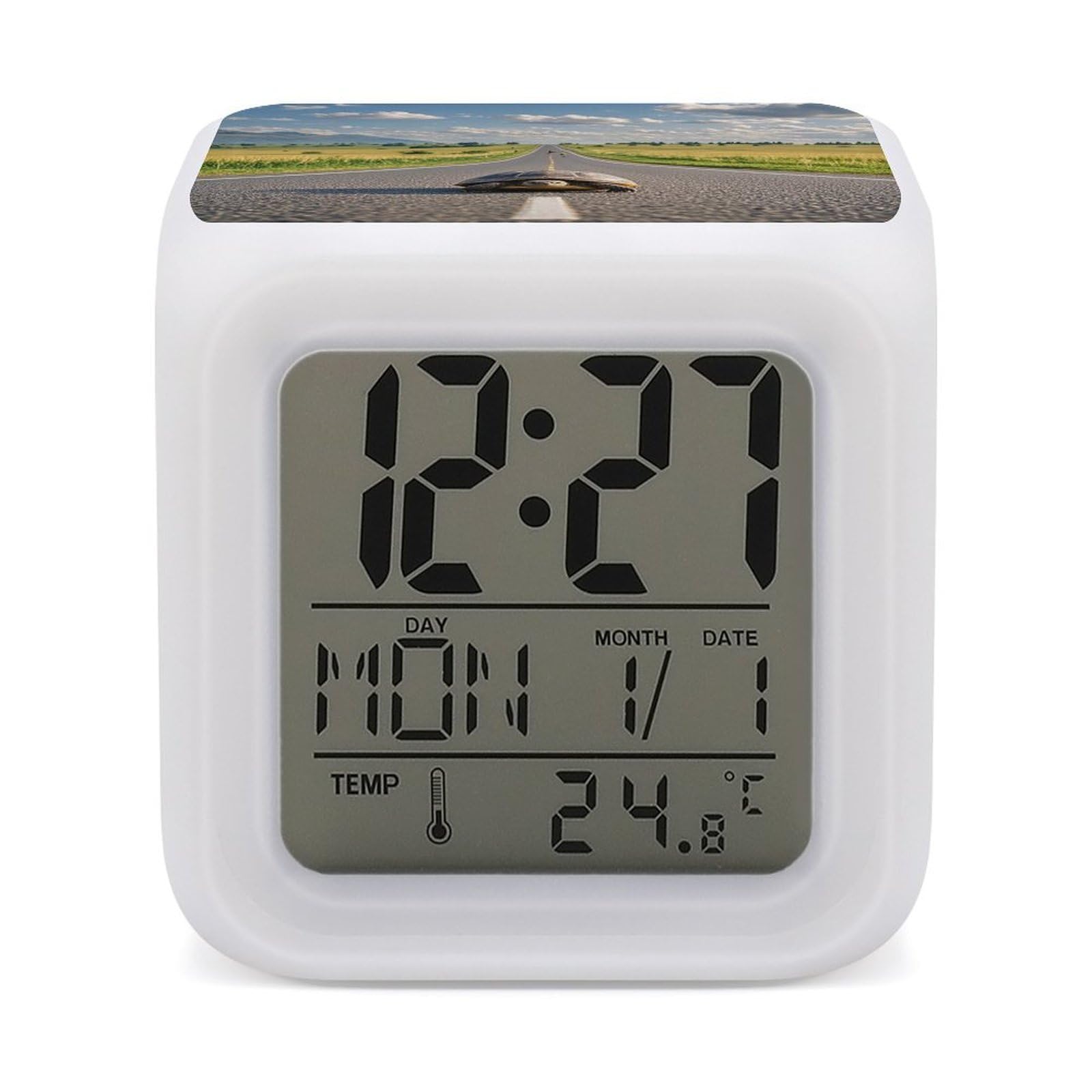 Reloj despertador digital con luz nocturna de 7 colores que soluciona los despertares difíciles