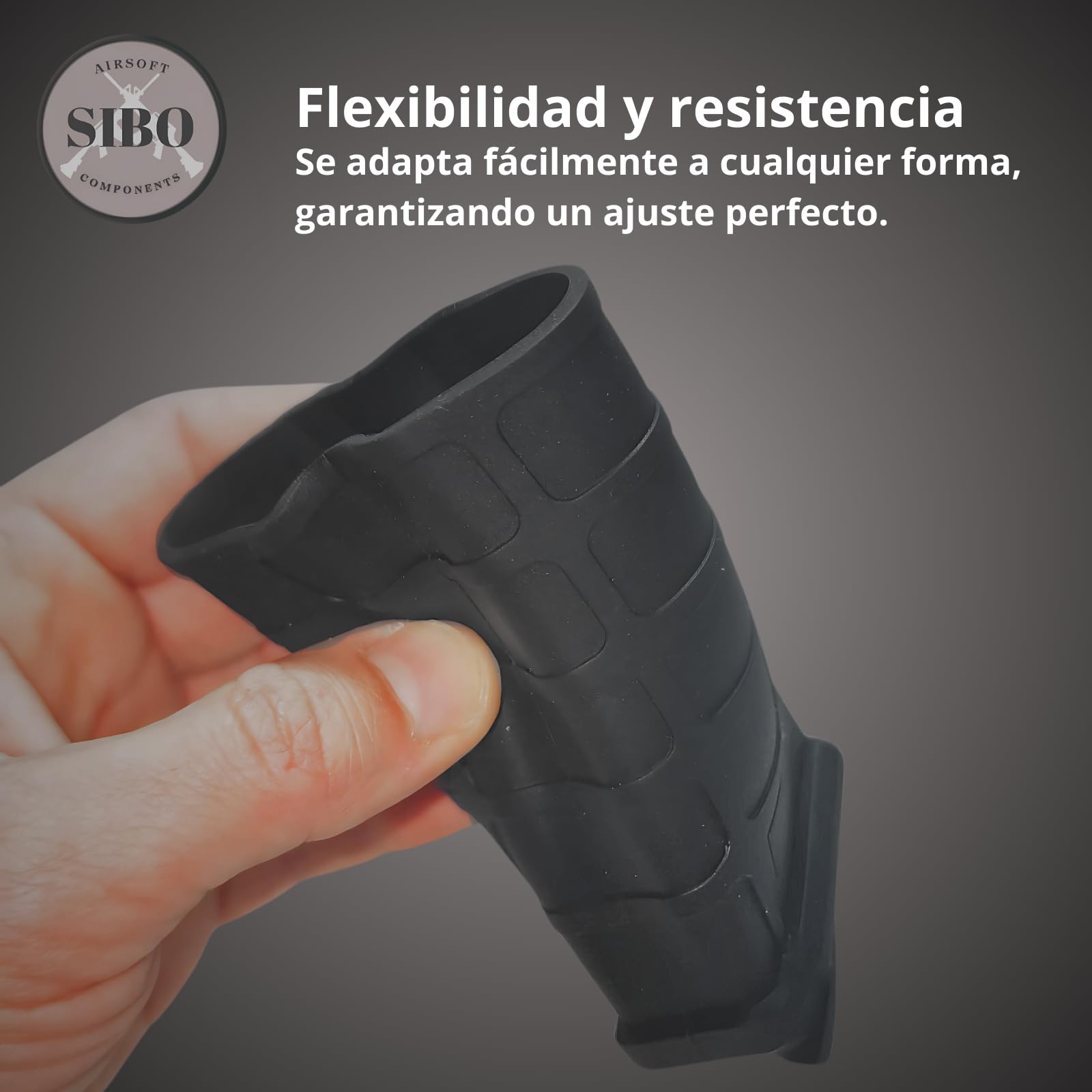 Sibo - Fundas Protectores (Pack de 2) para Cargadores Airsoft AR/M4/M16 (STANAG/PMAG) – Silicona Antideslizante, Extracción Rápida, Compatibles Mid/Hi/Low/Real-Cap (Verde)