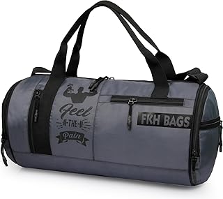 World Star Duffel Without Wheels/Gym Bag for Men & Women with Separate Shoe Compartment | Beige | fieeldark Grey & Black Zip Gym Bag-picture-15