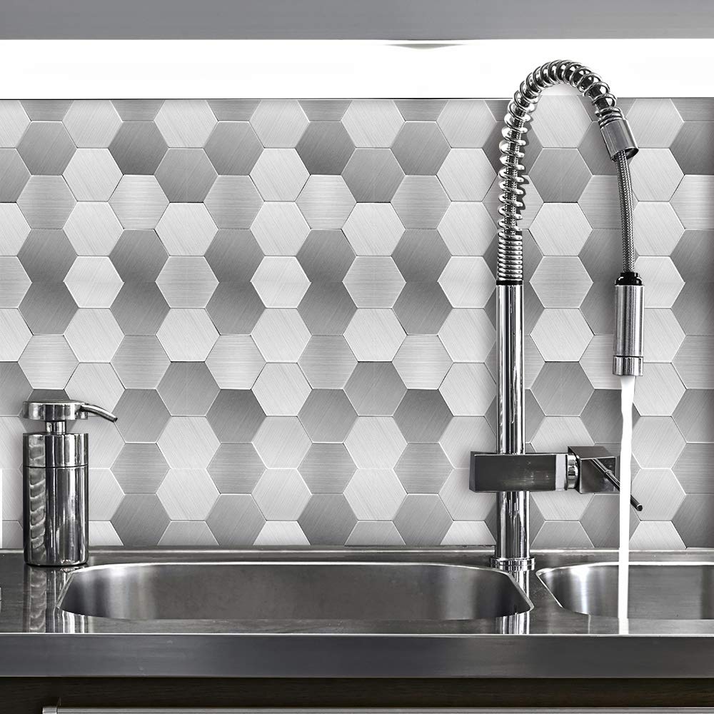 Hiser 25 Pièces Adhésive Décorative à Carreaux Pour Salle De