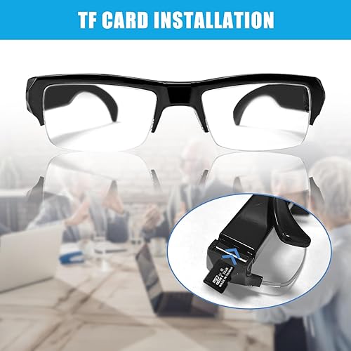 Miniatura 3 de Gafas de cámara de grabación de video, gafas de video HD 1080P, cámara espía, videocámara fotográfica para ciclismo, conducción, viajes, senderismo,