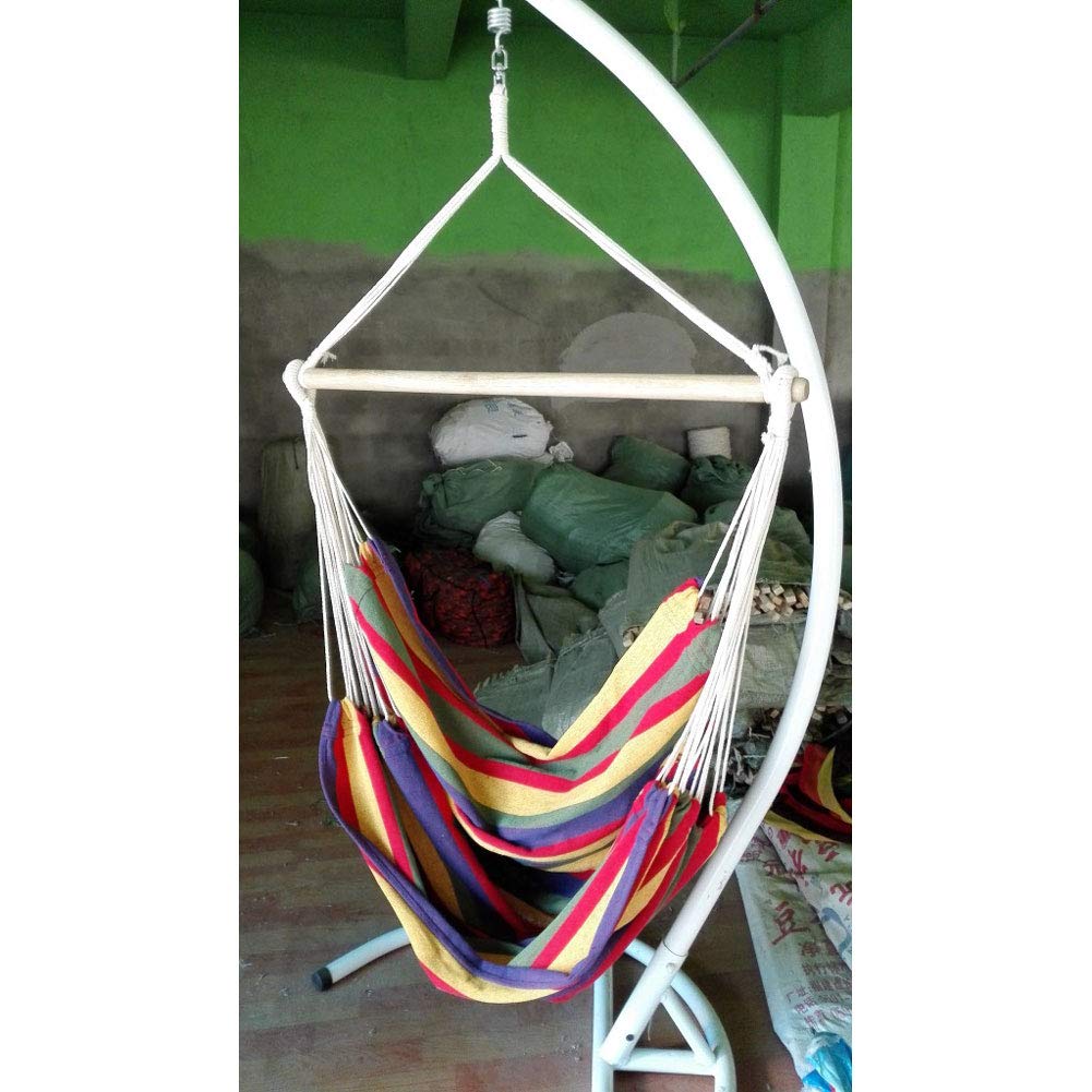 NANANA Amaca a Poltrona Dondolo Sedia Sospesa da Giardino, Sedia a Dondolo Poltrona Sospesa, Sedia a Dondolo a Strisce per Interni ed Esterni, 185X125 Cm/200Kg