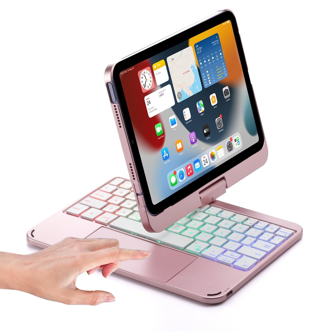 Rotating Keyboard case for iPad Mini 7 (A17 Pro)/Mini 6