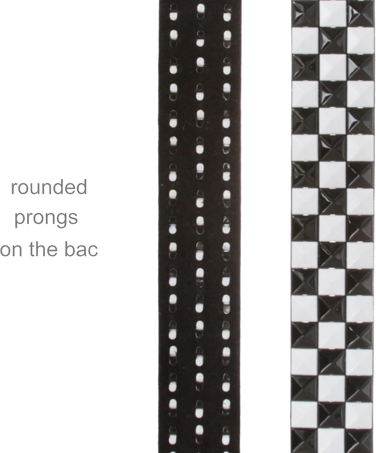Snap On Punk Rock Star Pyramid Studded Checker Board Leather Belt image 4