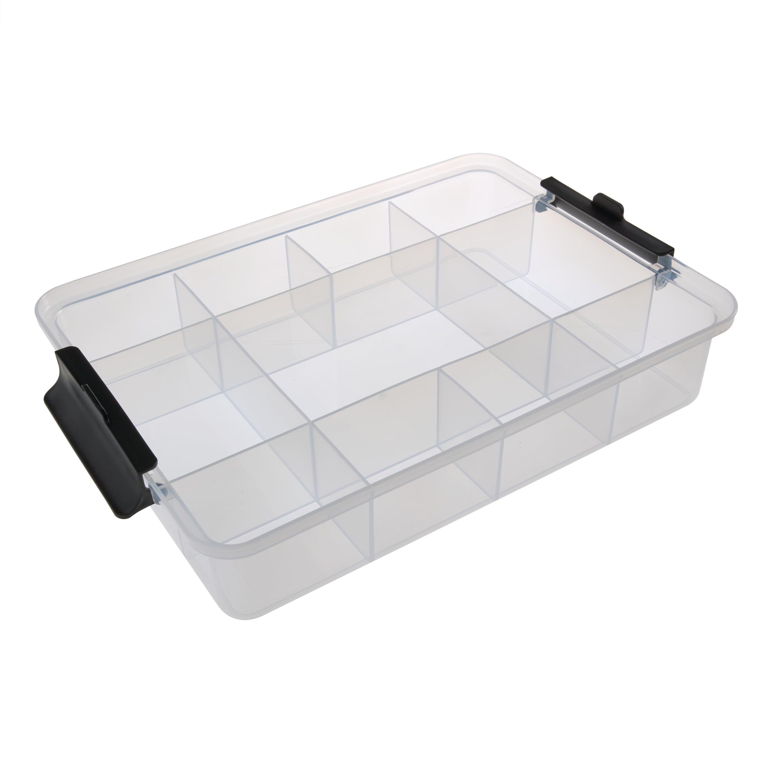 Farberware Large Build-A-Board Snacklebox Serving Tray with Locking Plastic Cutting Board Lid, Portable Storage Container with 11 Compartments for Charcuterie, and More