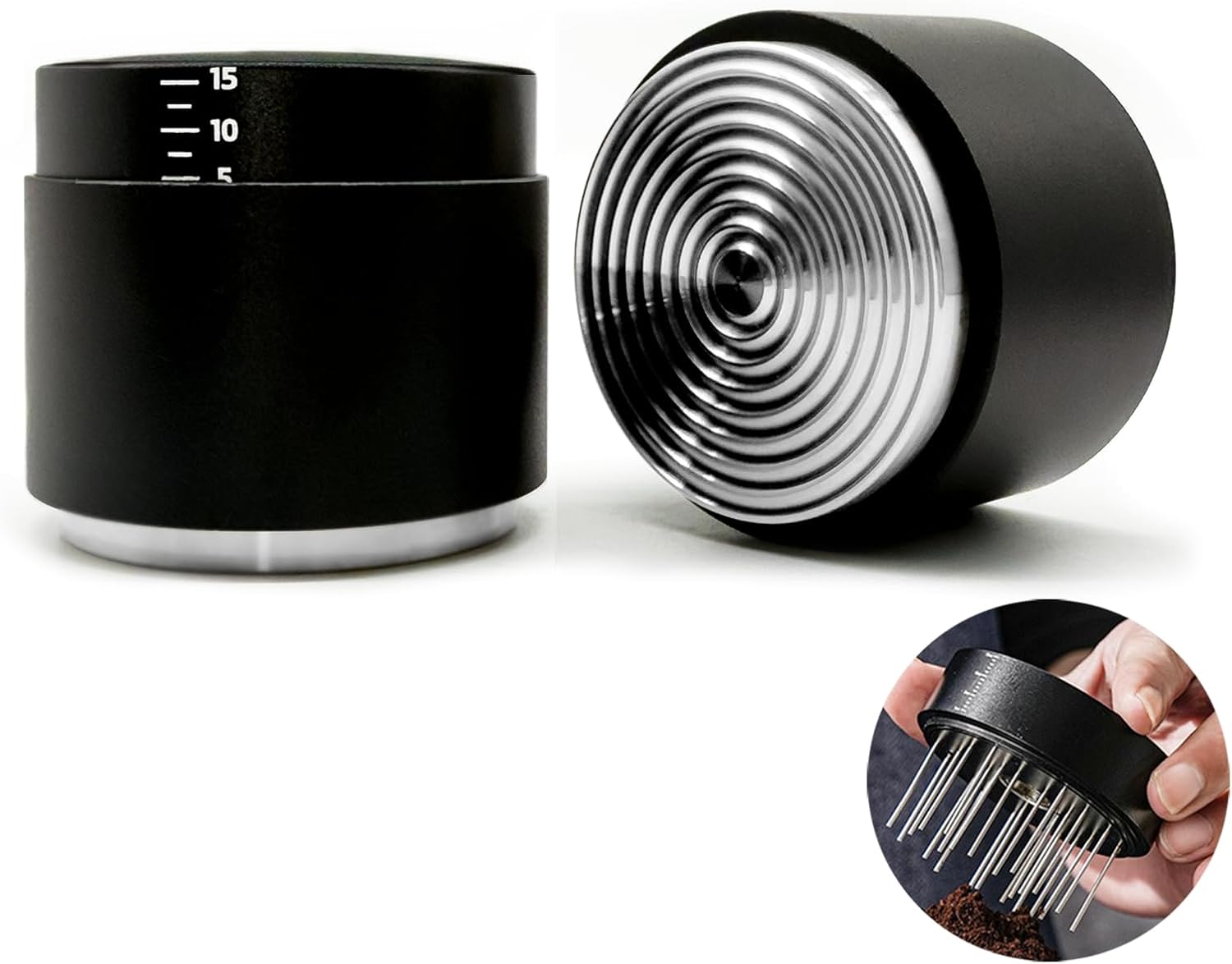 53MM Espresso Accessories – WDT Tool, Coffee Distributor & Tamper set with 3-in-1 Design, 304 Stainless Steel Premium Coffee Accessories for Home Baristas & Beginners