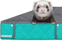 Vista 9 de Paw Inspired Critter Box Funda Lavable para Jaula, Ropa de Cama de Forro Polar Reversible con Lados Elevados para Hurones, Conejos, Ratas