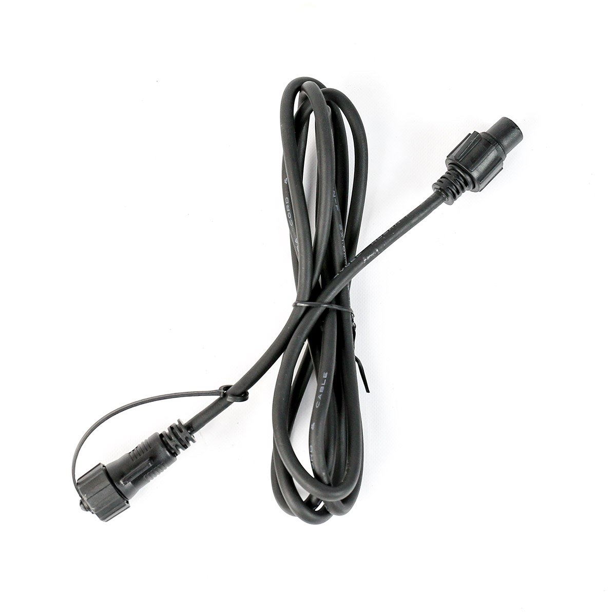 Festive Lights - ConnectPro Festoon Fairy Light Extension & Starter Cable Accessories - Connectable Outdoor Waterproof Ruber Cable - (2m, Black Extension Lead) — image 1