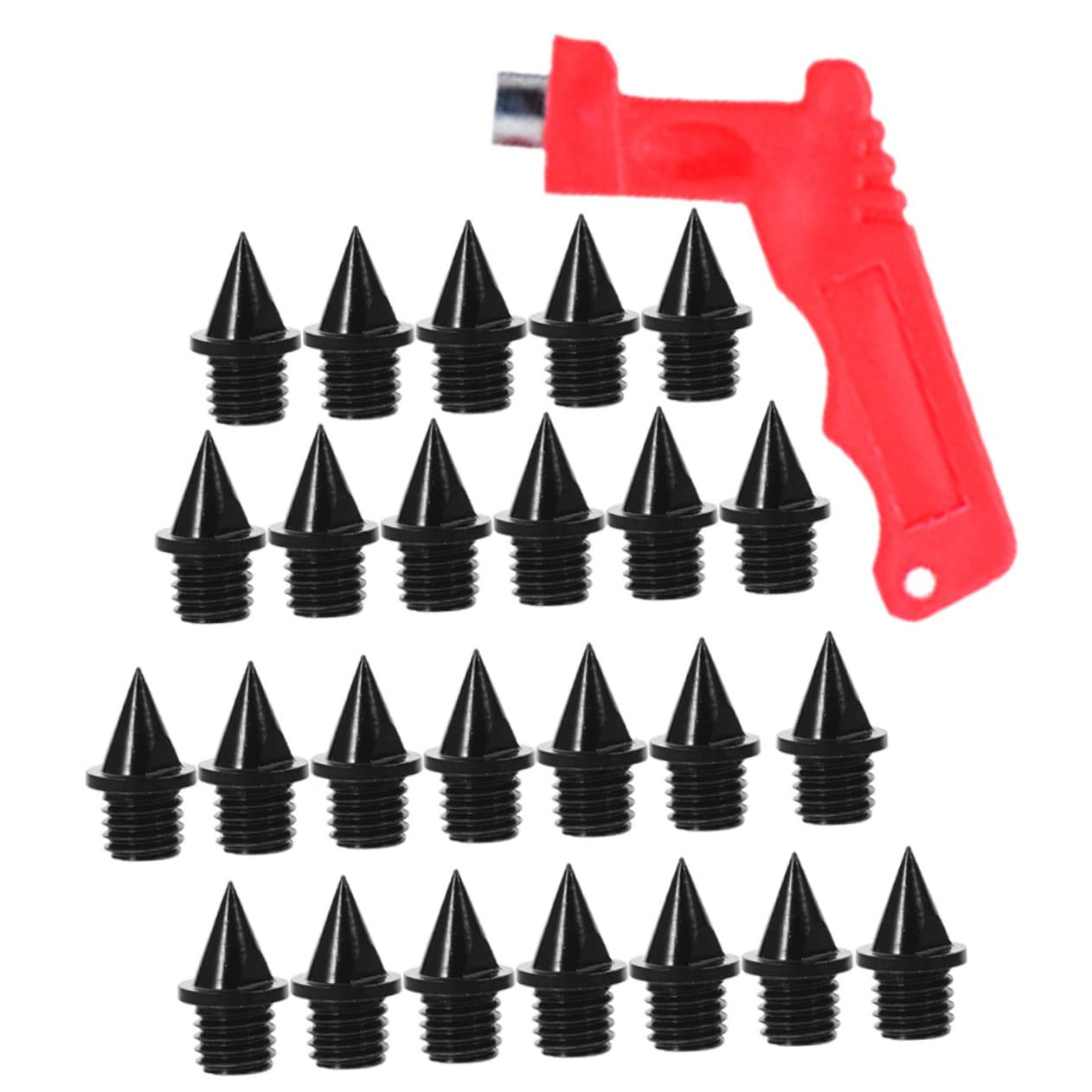 GANAZONO 50pcs Track Spikes for Running Shoes Steel Pyramid Spikes for Sprinting and Jump Plastic Tracks for Athletes