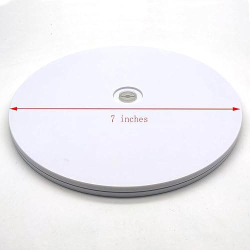 Miniatura 3 de Rotatorio Lazy Suzan, paquete de 2, Susenya 7 pulgadas acrílico Lazy Susan blanco