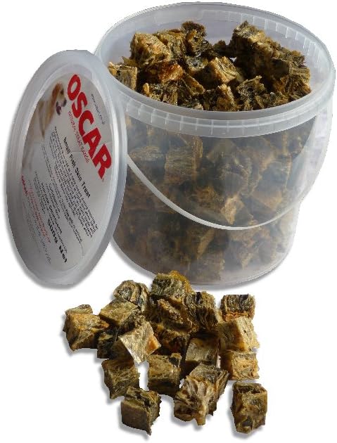 OSCAR Pet Foods Natural Fish Skin Treats 100% Fish for Dogs (Small) 500g