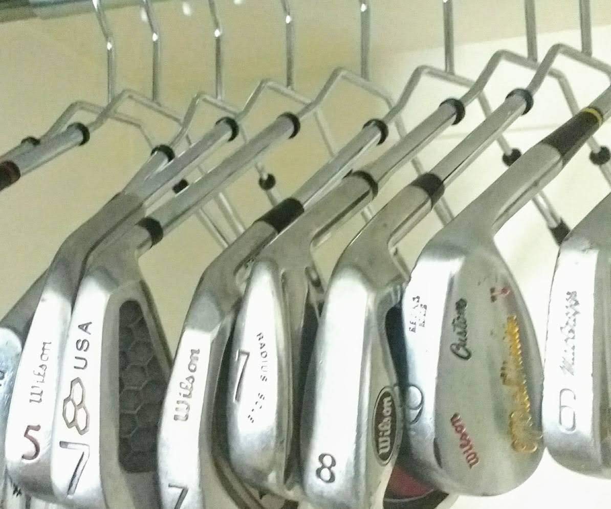 Unique Golf Gift. Clothes hanger made from golf clubs