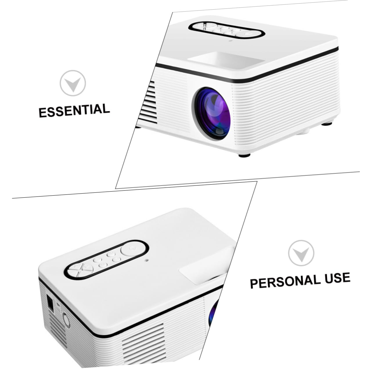 DOITOOL proiettore domestico proiettore led e usb e tascabile e portatile projector proietore e casa e mobile i portatili pvc bianca