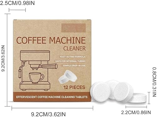 Miniatura 5 de Tabletas descalcificadoras para cafetera, 1224 unidades, compatible con la mayoría de las pestañas de descalcificación y limpieza, máquinas de café