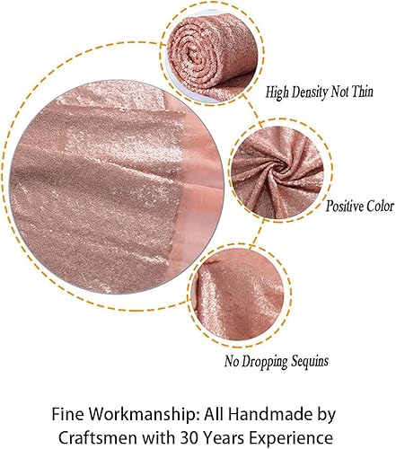 Vista 20 de ShiDianYi Mantel glamoroso de lentejuelas de 1 yarda para mesa de postre de boda, 49.2 in de ancho