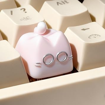 Artisan Cat Keycap, Cute Custom Key Cap for MX Keyboard Pink cat
