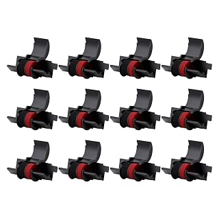 Weemay Compatible Calculator Ink Ribbon Replacement for IR-40T Black/Red Sharp EL-1750V EL-1801V, Canon P23-DHV CP13 MP-12D, Casio HR-100TM HR-170RC, Individually Sealed, 12 Pack - Amazon product rated Grade B