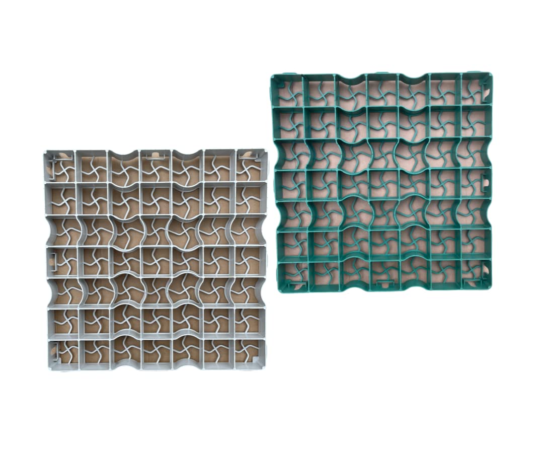 Neat Plastics COLOURED Gravel/Grass Grid Paver Path Base Mat FOR Greenhouse Deck Turf Lawn Shed Garden (20 Grids (5m²), Gravel Sand)