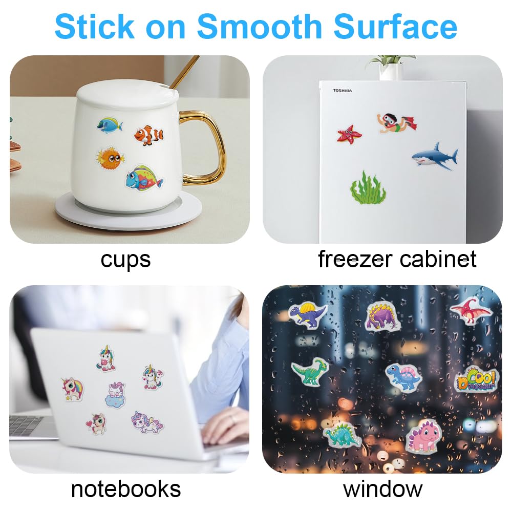 4 Libri Adesivi Riutilizzabili Per Bambini - Fattoria, Unicorno, Animali Marini E Mondo Animale - Foto 10