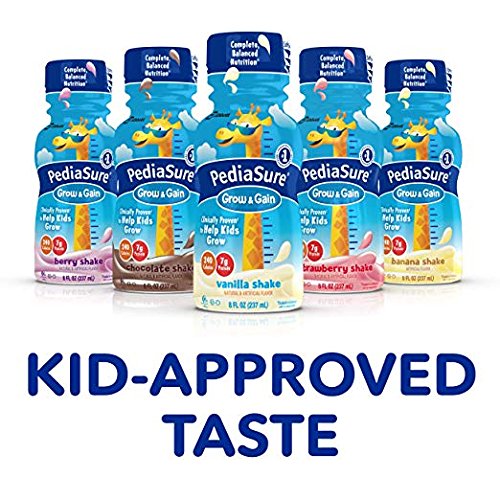 PediaSure Grow & Gain Nutrition Shake For Kids, Vanilla, 8 fl oz (Pack of 4)