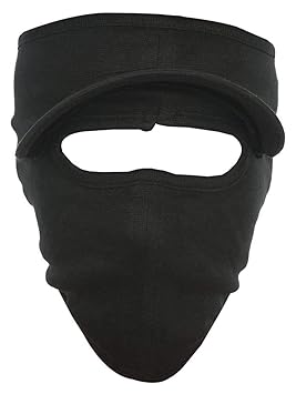 Gajraj Unisex Cotton Anti Pollution Full Face Mask with Visor (Black)