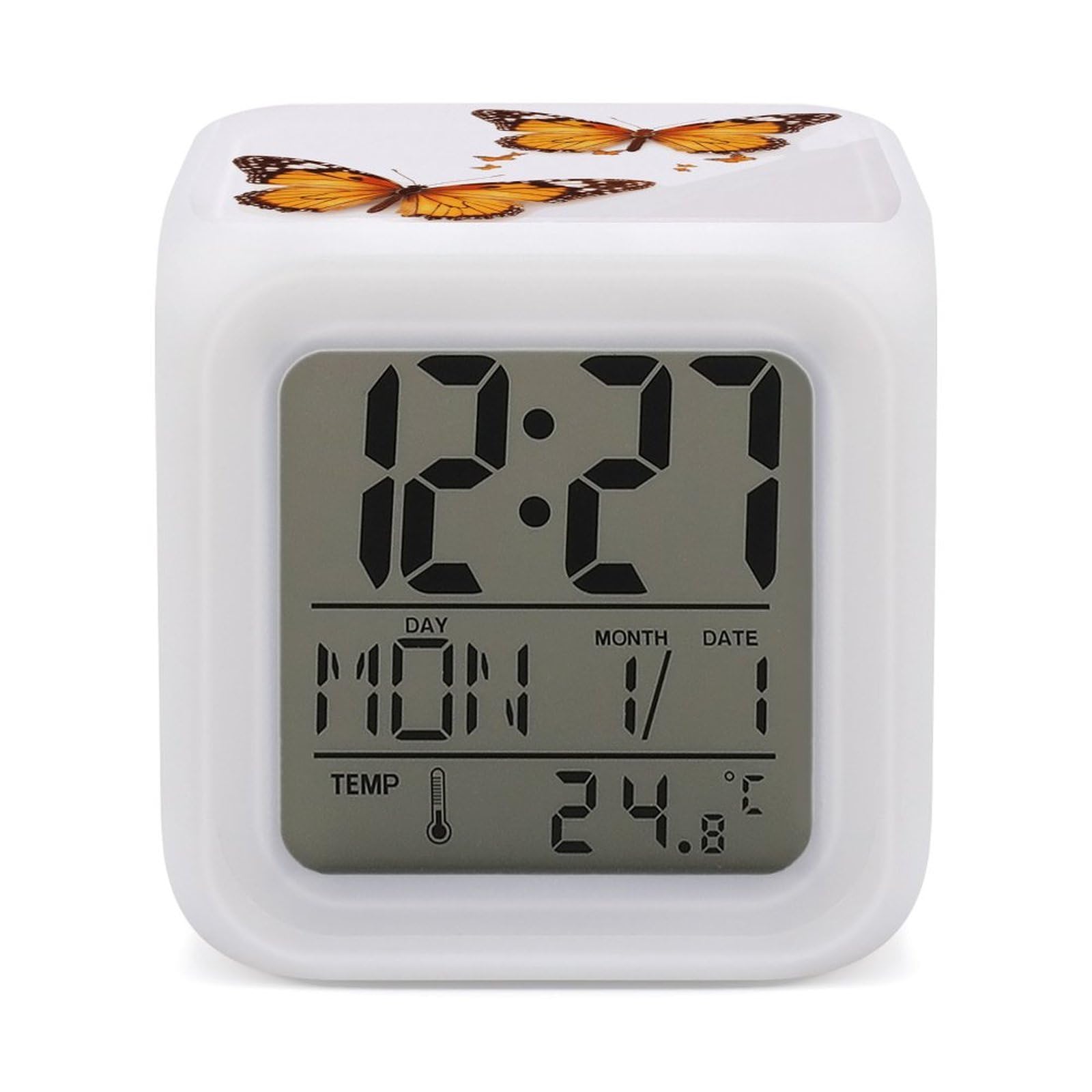 Reloj despertador que cambia de color para evitar el estrés matutino en el cuarto