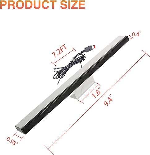 Miniatura 2 de Xahpower 3 in 1 Accessories Bundle Kits for Wii, AC Power Supply Adapter + Composite Audio Video Cable and Wired Infrared Ray Sensor Bar Compatible