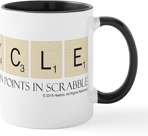 Miniatura 82 de CafePress Scrabble Champion - Taza de café de cerámica (11.0 fl oz) 2-Blanco/Negro Interior - Scrabble Champion,Blanco - Logo,Blanco - Logo
