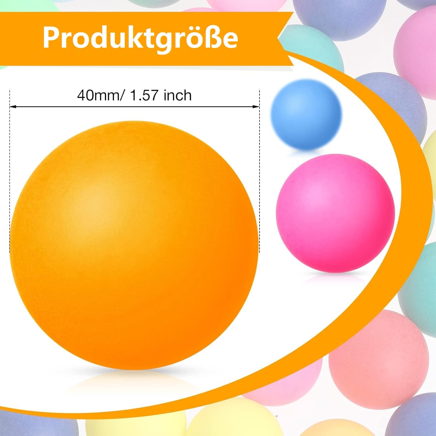 Balles de ping-pong colorées 40 mm Lot de 40 - Jeux familiaux